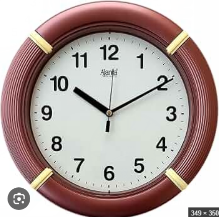 Ajanta Quartz Red Round Analog Wall Clock (Model: 517)