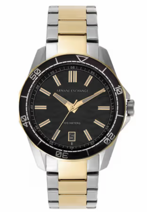 Armani Exchange Brooke Gold Dial Multi Leather Strap Women's Watch (Model: AX5324)