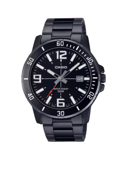 Casio Enticer Multi-Hand Silver Dial Stainless Steel Men's Watch (Model: MTP-1374D-7A)