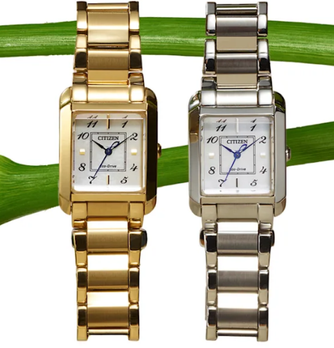Citizen L Bianca Mother of Pearl Dial Square Women's Watch (Models: EW5552-53D / EW5550-59D)