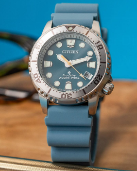Citizen Promaster Dive Teal Dial Blue Polyurethane Strap Women's Watch (Model: EO2028-06L)