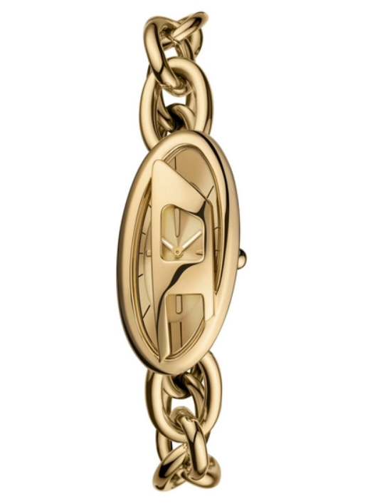 Diesel D-Era Gold-Tone Chain Links Women's Watch (Model: DZ5611)