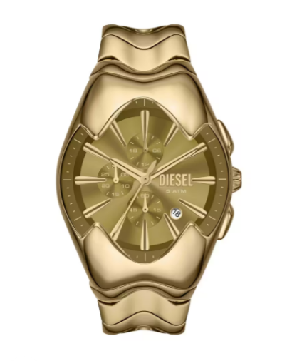 Diesel D-Curve Chronograph Gold-Tone Stainless Steel Men's Watch (Model: DZ4660)
