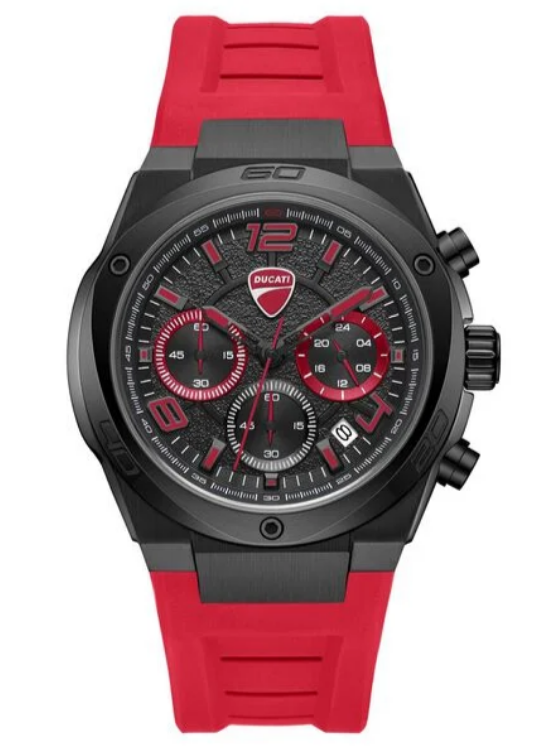 Ducati Extreme Sports Chronograph Red Silicone Men's Watch (Model: DTWGO0002401W)