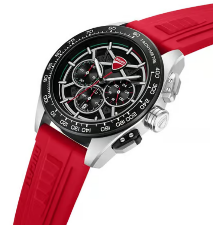 Ducati Extreme Sports Chronograph Tachymeter Red Silicone Men's Watch (Model: DTWGC0004301W)