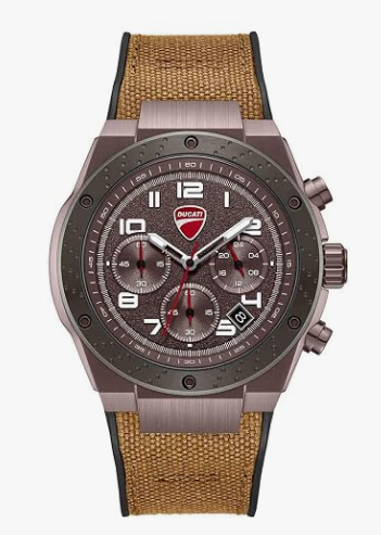 Ducati Sport Brown Dial Fabric Strap Men's Watch (Model: DT020 / DTWGB0000803W)