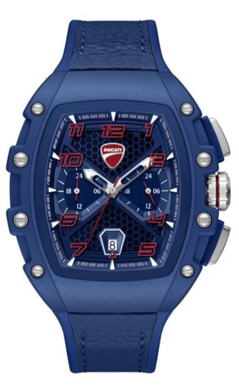 Ducati Extreme Sports Tonneau Multifunction Blue Dial Men's Watch (Model: DTWGC0002804W)