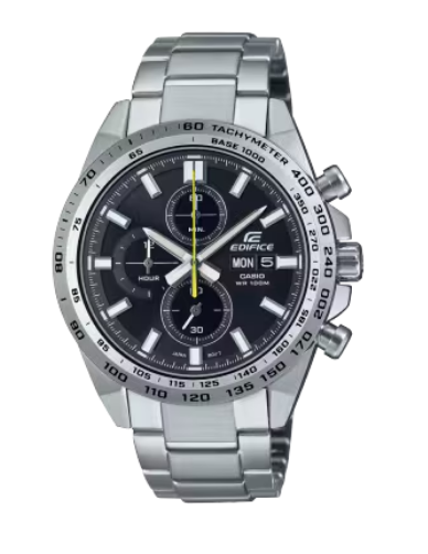 Casio Edifice Solar Powered Black Dial Stainless Steel Men's Watch (Model: EFS-S570D-1A)