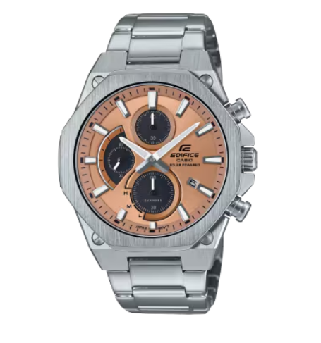 Casio Edifice Patterned Black Dial Stainless Steel Men's Watch (Model: EFV-100D-1A)