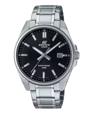 Casio Edifice Chronograph Black Dial Stainless Steel Men's Watch (Model: EFV-640D-1A)