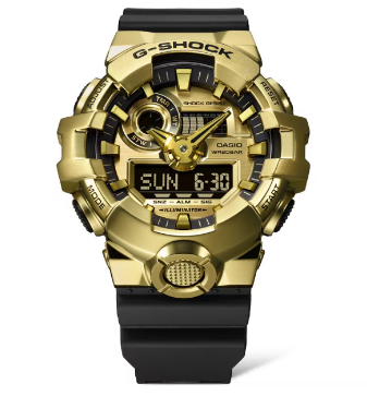 Casio G-Shock Gold Dial Black Resin Strap Men's Watch (Model: GA-700GD-9A)