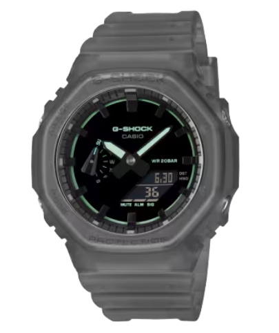 Casio G-Shock Carbon Core Guard Transparent Grey Watch (Model: GA-2100-1A1)