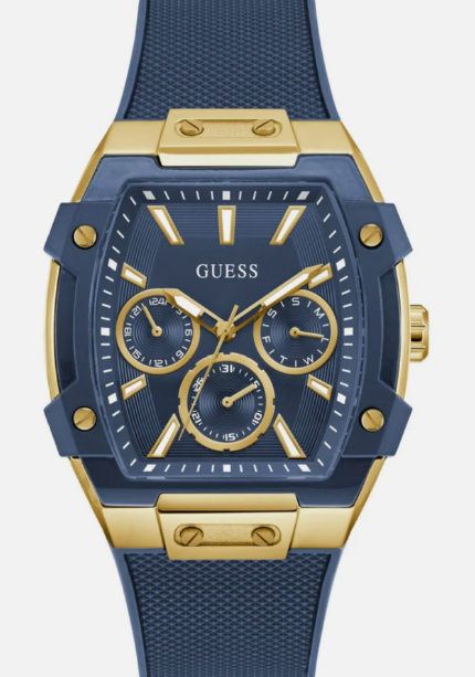 Guess Phoenix Blue Dial Polyurethane Strap Men's Watch (Model: GW0203G7)