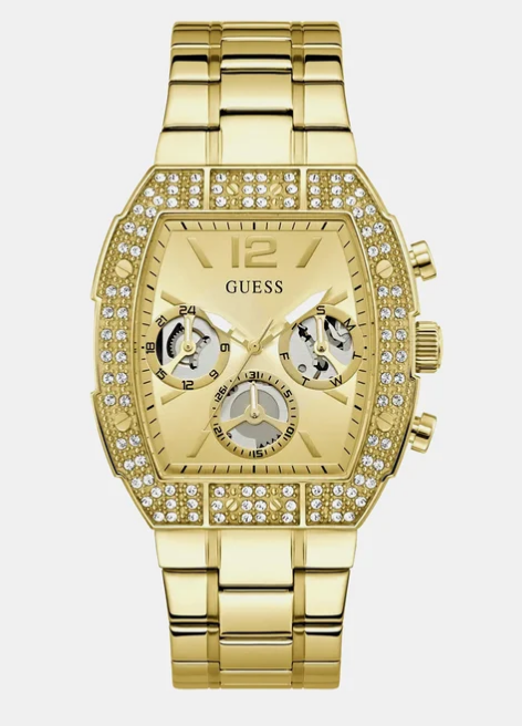 Guess Phoenix Tonneau Gold Crystal Stainless Steel Men's Watch (Model: GW0456G1)