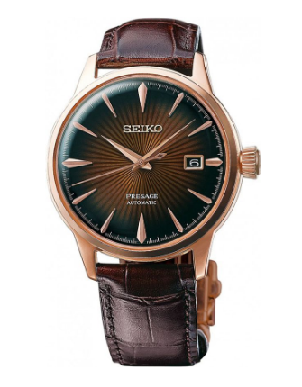 Seiko Presage Cocktail Time "Manhattan" Automatic Brown Watch (Model: SRPB46J1)