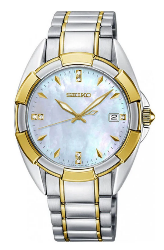 Seiko Coutura Mother of Pearl Dial Two-Tone Women's Watch (Model: SKK886P1)