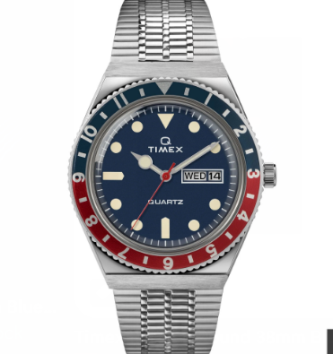 Q Timex Reissue Pepsi Bezel Blue Dial Men's Watch (Model: TW2T80700)