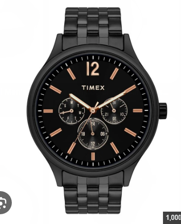 Timex Multifunction Black Dial Black Stainless Steel Men's Watch (Model: TW000U906)
