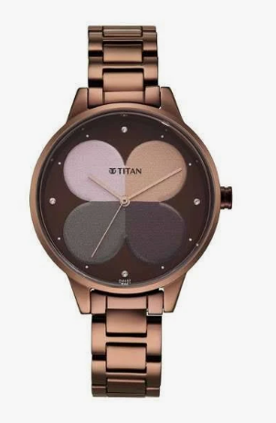 Titan Purple Glam It Up Brown Dial Four Leaf Clover Men's Watch (Model: NL1698QM01)