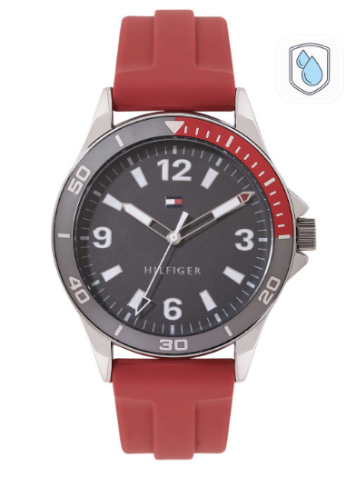 Tommy Hilfiger Trent Blue Dial Brown Leather Men's Watch (Model: 1791137)