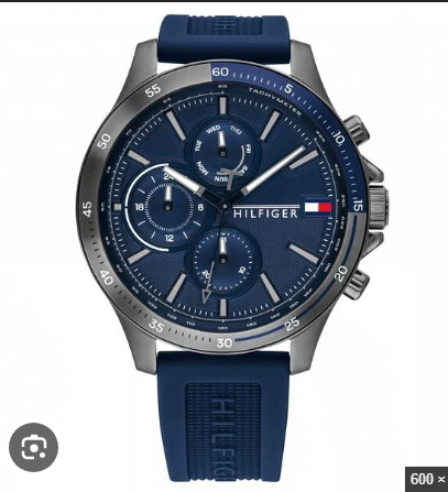 Tommy Hilfiger Bank Blue Dial Two-Tone Stainless Steel Men's Watch (Model: 1791791)