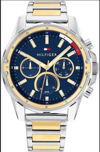 Tommy Hilfiger Decker Blue Dial Blue Silicone Men's Watch (Model: 1791721)