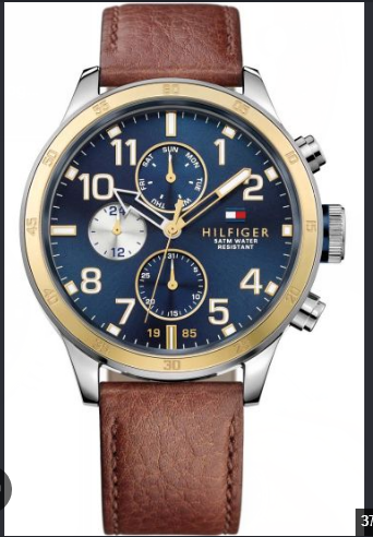 Tommy Hilfiger Lars Black Dial Red Silicone Men's Watch (Model: 1791867)