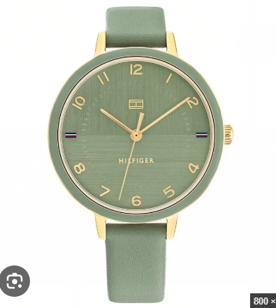 Tommy Hilfiger Libby Sage Green Dial Leather Strap Women's Watch (Model: 1782583)
