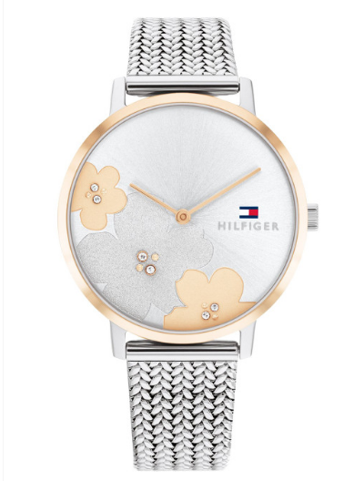 Tommy Hilfiger Pippa White Striped Dial White Silicone Women's Watch (Model: 1782049)