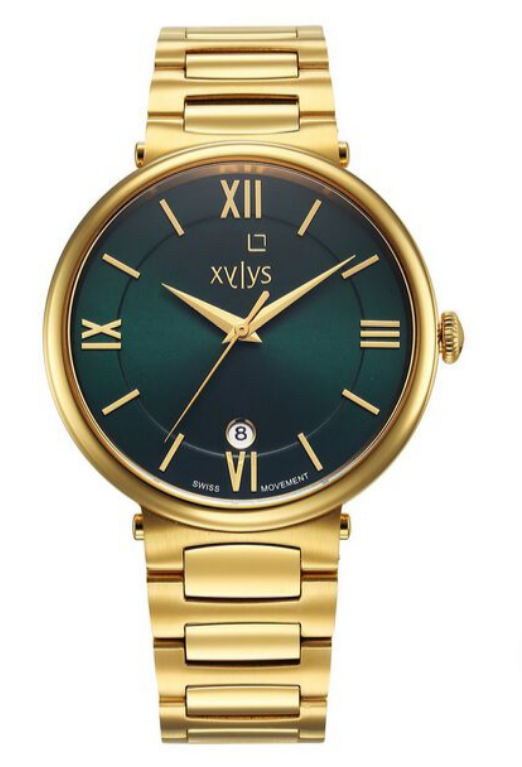 Xylys Contemporary Green Dial Gold Stainless Steel Men's Watch (Model: CL9320YM04)